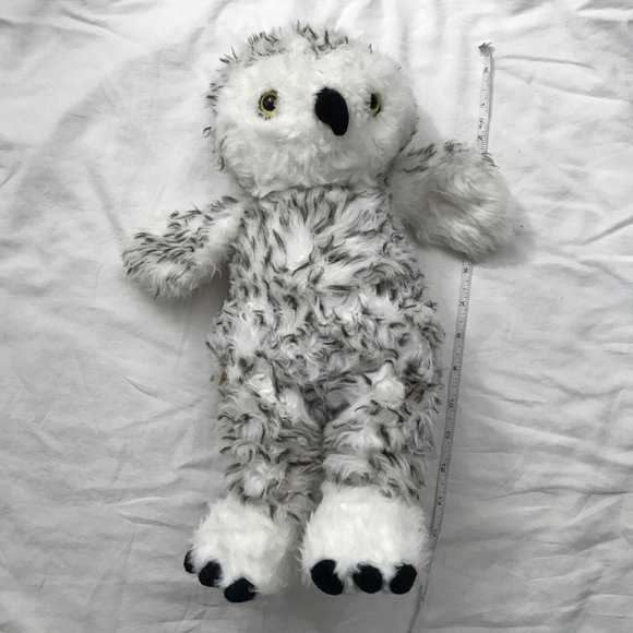 Build-a-Bear Snowy Owl Hedwig 14" Plush EUC Swivel Rotating Head Spotted - Picture 12 of 12